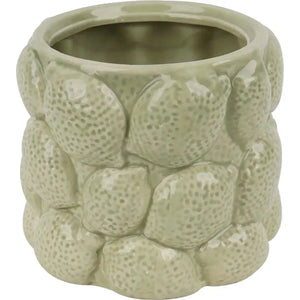 Vaso Limões Cerâmica Verde 11x12cm Tuut