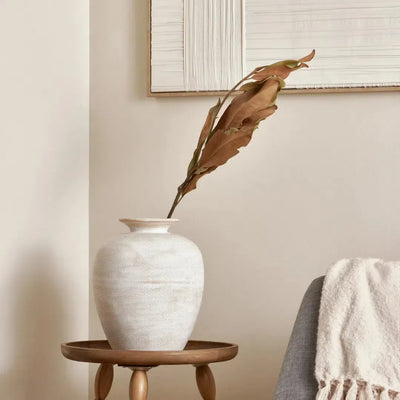 Vaso Metal Branco 31x24,5cm Mart