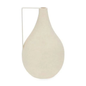 Vaso Poliresina Off White 27,5x16,5cm Mart