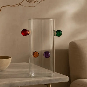 Vaso de Vidro Colors Linha Sintonia 16x12x8cm