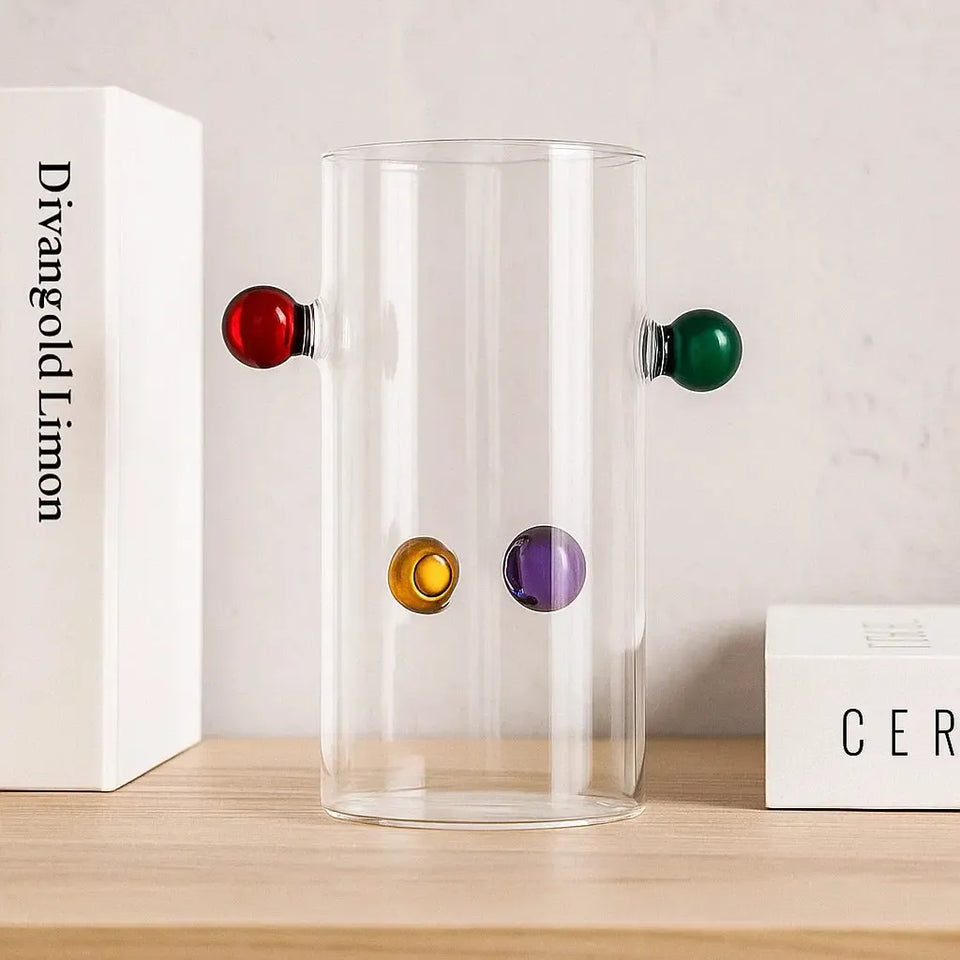 Vaso de Vidro Colors Linha Sintonia 16x12x8cm