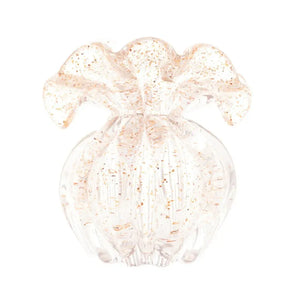 Vaso de Vidro Italy Murano Dourado 13,5x11x14cm