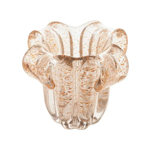 Vaso de Vidro Italy Murano Dourado 13x10cm