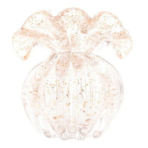 Vaso de Vidro Italy Murano Dourado 15x13x16cm