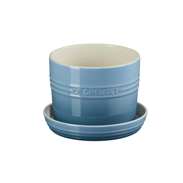 Vaso para Ervas com Bandeja Cerâmica Chambray 14cm Le Creuset