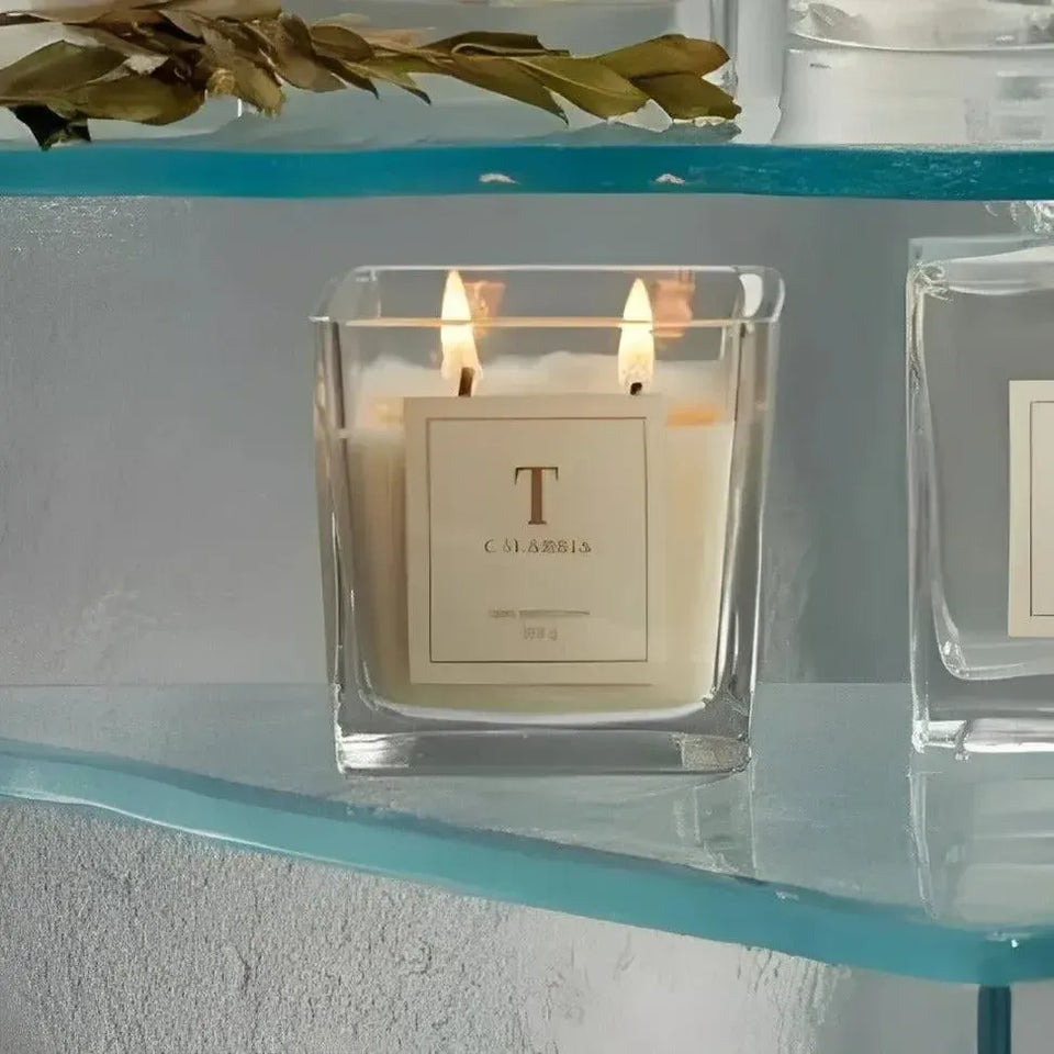 Vela Copo de Vidro 2 Pavios 200g T Calabria Trussardi