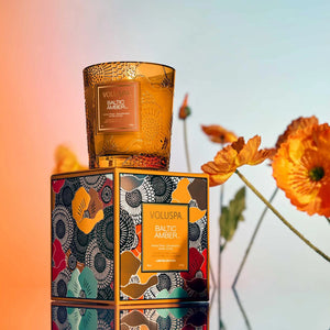 Vela Voluspa Copo Vidro Clássico Edição 25° Aniversário Baltic Amber 60 Horas