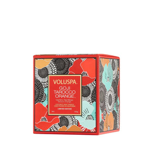 Vela Voluspa Copo Vidro Clássico Edição 25° Aniversário Goji Tarocco Orange 60 Horas