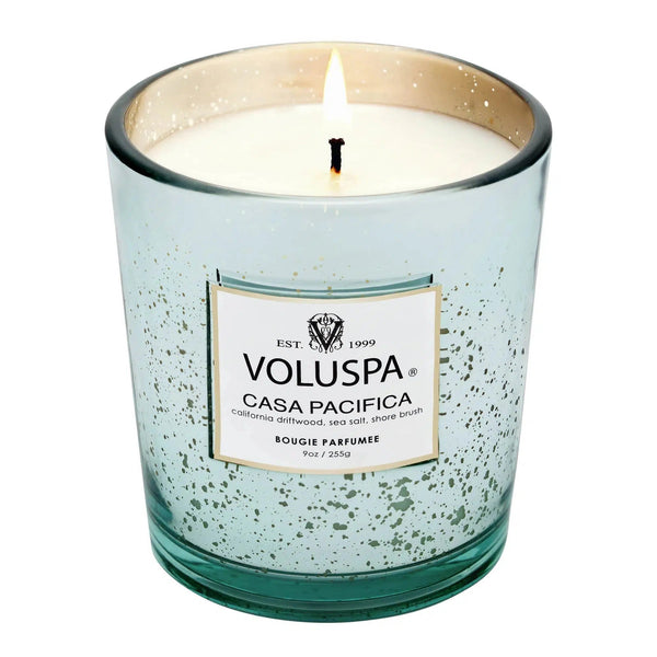 Vela Voluspa Copo de Vidro Clássico Casa Pacifica 60 Horas