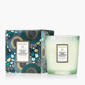 Vela Voluspa Copo de Vidro Clássico French Cade Lavender 60 Horas