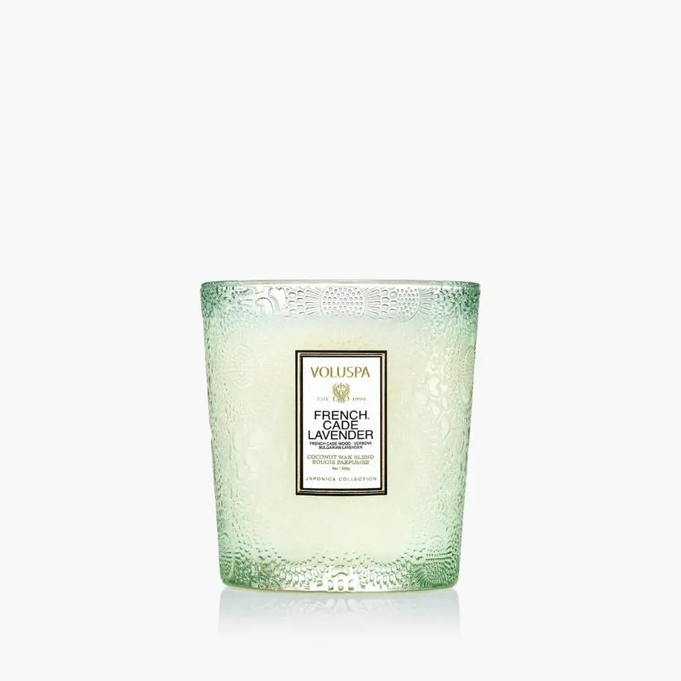 Vela Voluspa Copo de Vidro Clássico French Cade Lavender 60 Horas