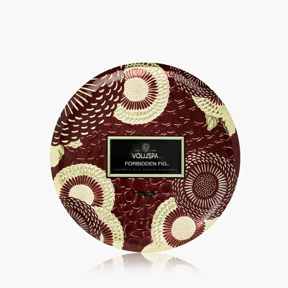 Vela Voluspa Lata 3 Pavios Forbidden Fig 60 Horas