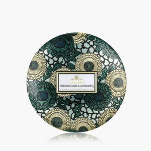 Vela Voluspa Lata 3 Pavios French Cade Lavender 60 Horas