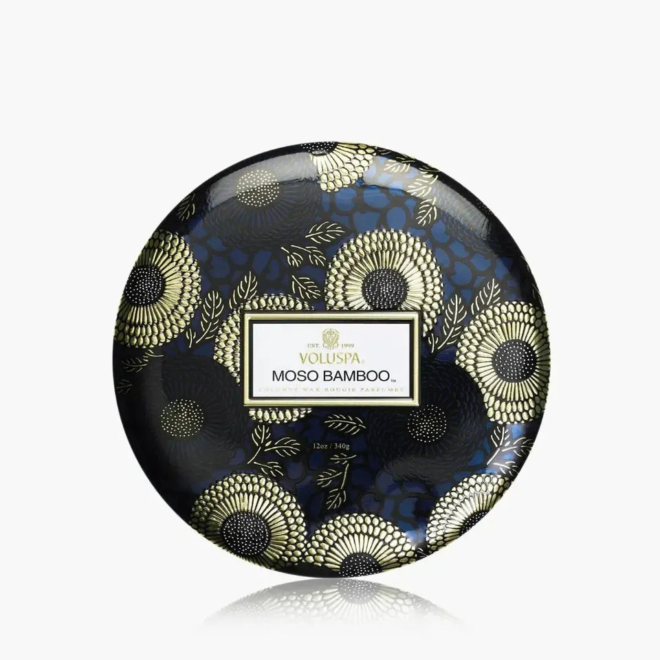 Vela Voluspa Lata 3 Pavios Moso Bamboo 60 Horas