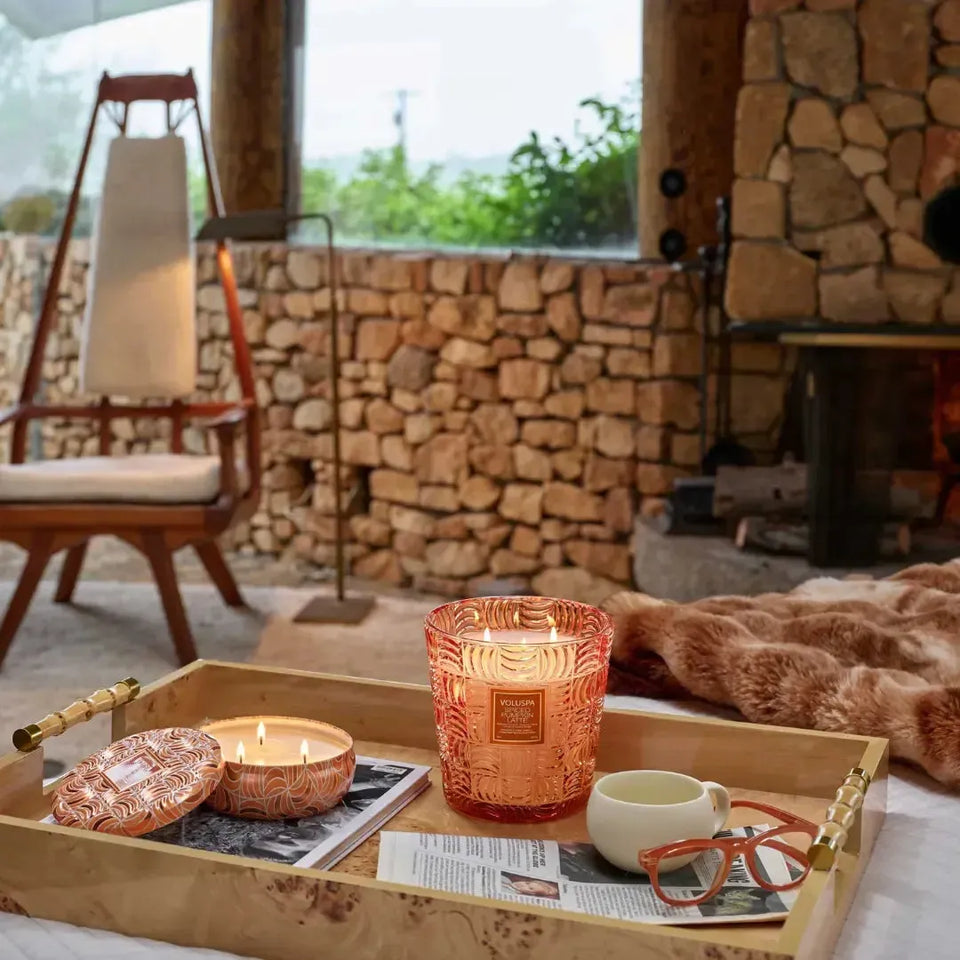 Vela Voluspa Lata 3 Pavios Spiced Pumpkin Latte 60 Horas