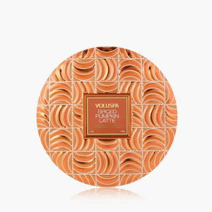 Vela Voluspa Lata 3 Pavios Spiced Pumpkin Latte 60 Horas