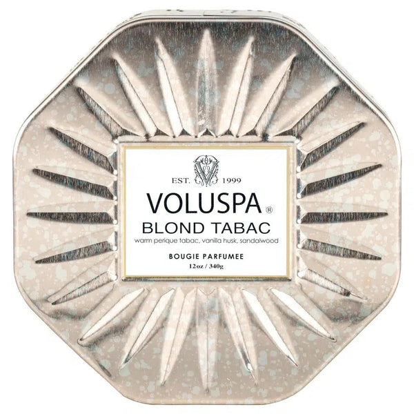 Vela Voluspa Lata Octogonal 3 Pavios Blond Tabac 50 Horas