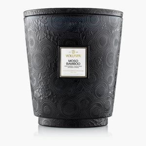 Vela Voluspa Pote de Vidro 5 Pavios Moso Bamboo 250 Horas