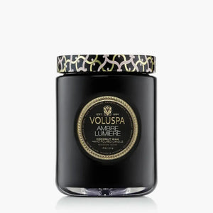 Vela Voluspa Pote de Vidro Grande Maison Ambre Lumiere 100 Horas