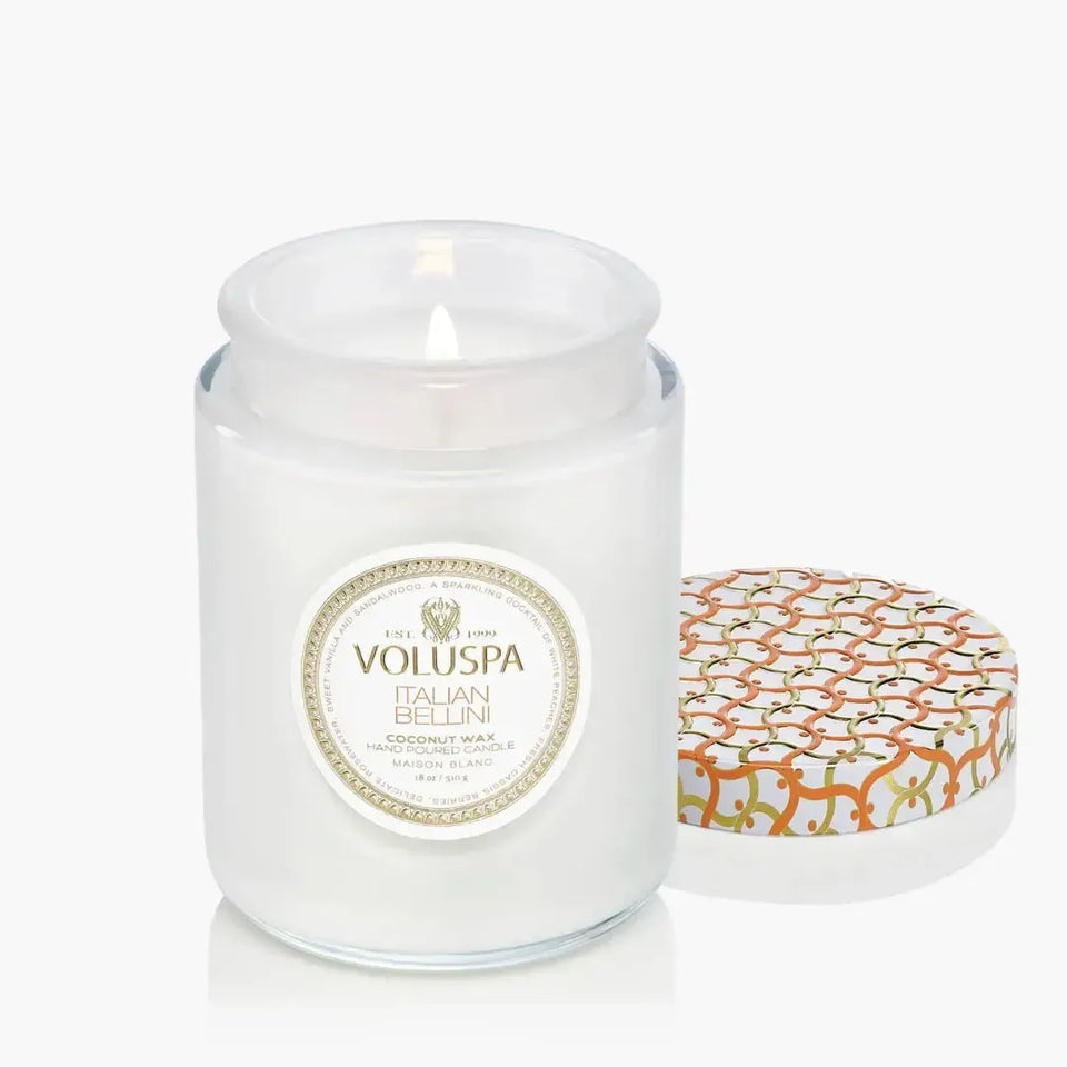 Vela Voluspa Pote de Vidro Grande Maison Italian Bellini 100 Horas