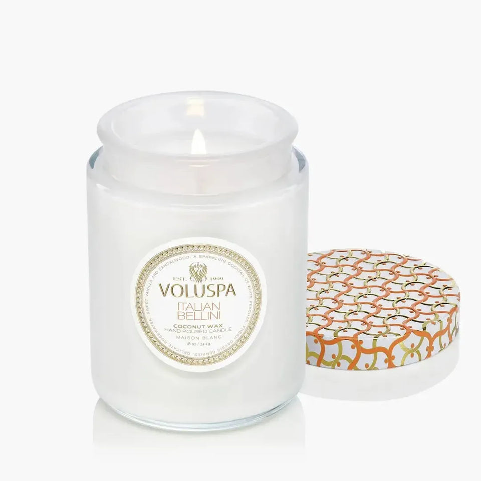 Vela Voluspa Pote de Vidro Grande Maison Italian Bellini 100 Horas