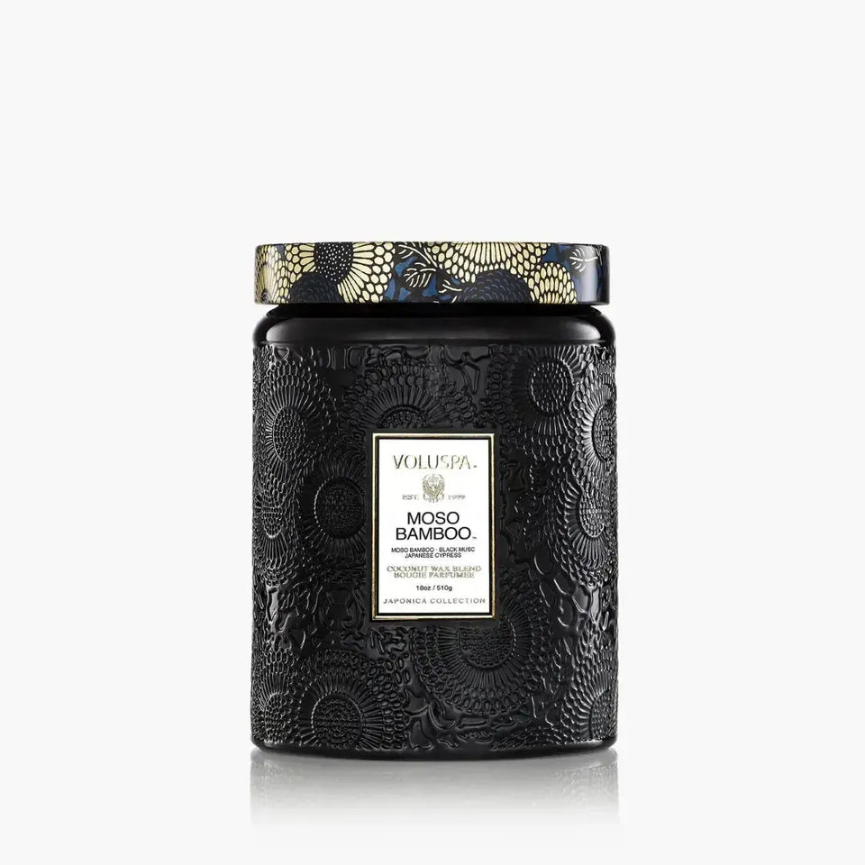 Vela Voluspa Pote de Vidro Grande Moso Bamboo 100 Horas