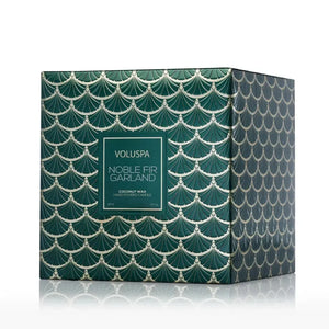 Vela Voluspa Vaso Pedestal 3 Pavios Noble Fir Garland 80 Horas