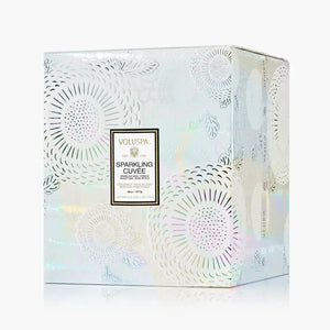 Vela Voluspa Vaso Pedestal 3 Pavios Sparkling Cuvee 80 Horas