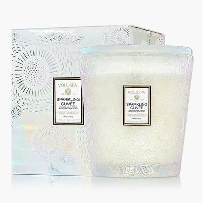 Vela Voluspa Vaso Pedestal 3 Pavios Sparkling Cuvee 80 Horas