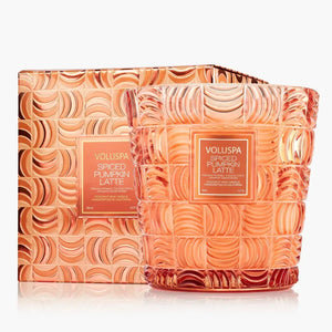 Vela Voluspa Vaso Pedestal 3 Pavios Spiced Pumpkin Latte 80 Horas