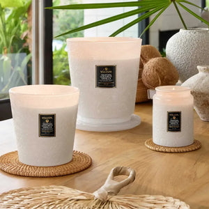 Vela Voluspa Vaso Pedestal 3 Pavios Tahitian Coconut Vanilla 80 Horas