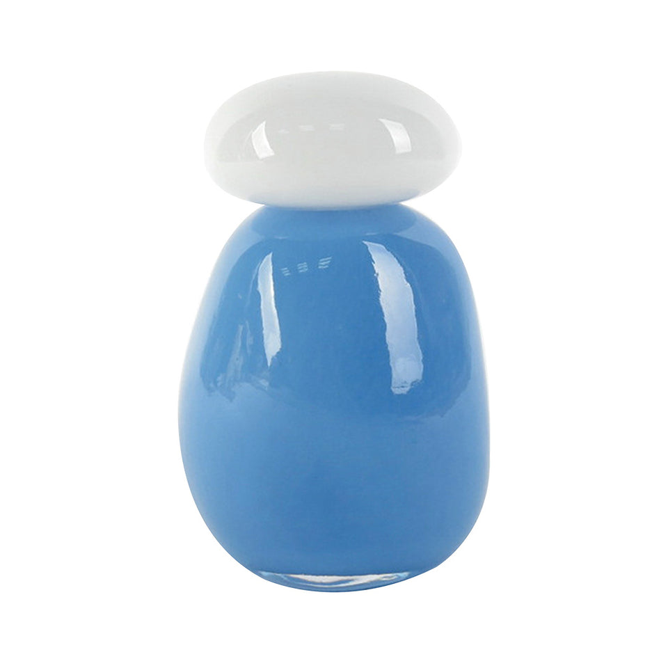 Garrafa Decorativa Azul e Branca Linha Contour