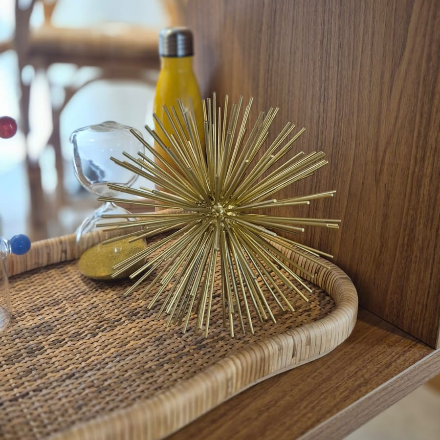Bola Decorativa em Metal Dourado
