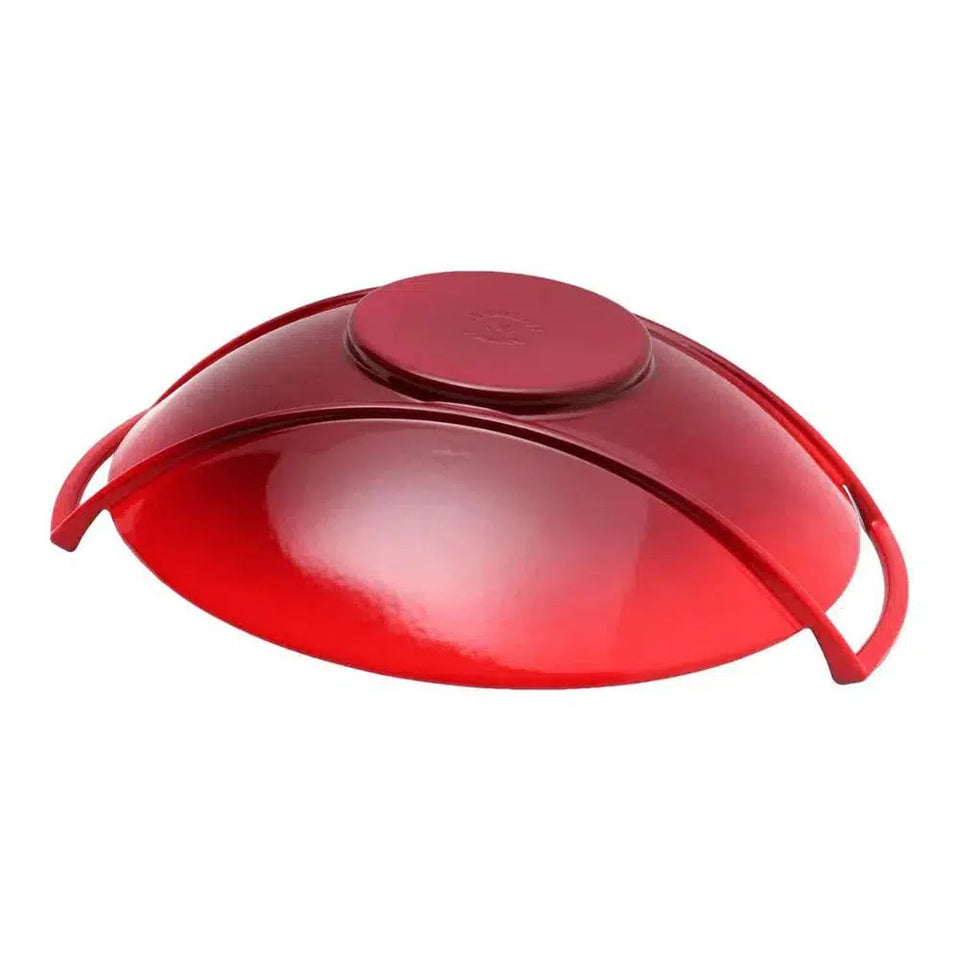 Wok Com Tampa de Vidro Tradition Vermelho 36cm Le Creuset