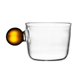 Xícara de Café Vidro com Alça Âmbar Linha Sintonia 120ml