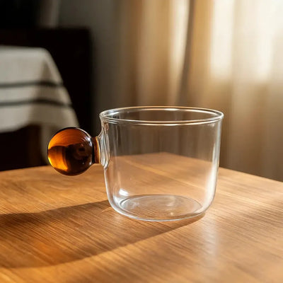 Xícara de Café Vidro com Alça Âmbar Linha Sintonia 120ml