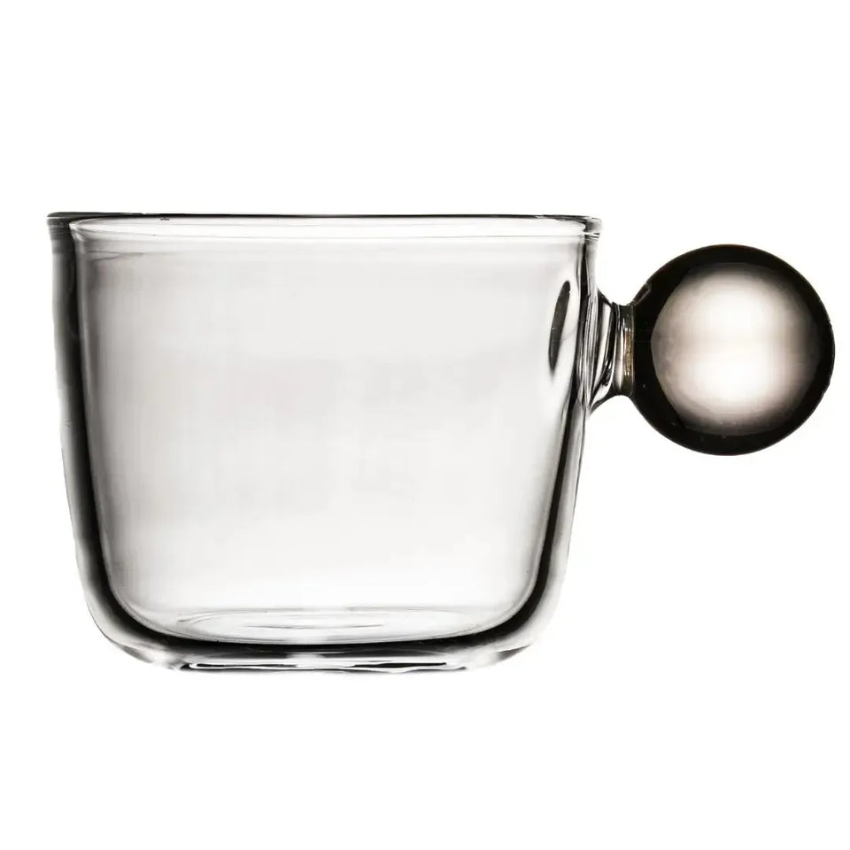 Xícara de Café Vidro com Alça Clear Linha Sintonia 120ml