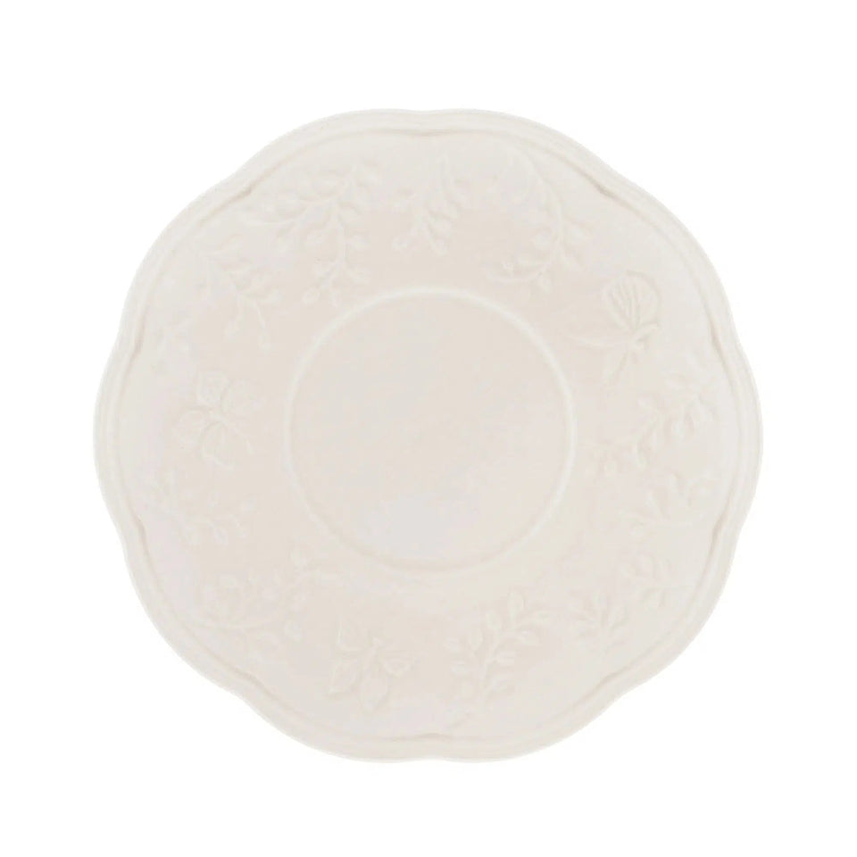Xícara de Chá com Pires Porcelana New Bone Butterfly Flower 200ml