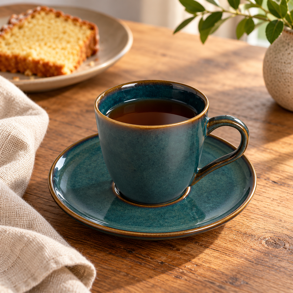 PRÉ-VENDA: Jogo 6 Xícaras de Chá Stoneware Bio Oceano 170ml Porto Brasil
