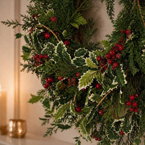 Guirlanda Decorativa Natal Verde e Vermelha 70cm
