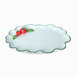 Bandeja Oval Porcelana Tomates 30cm