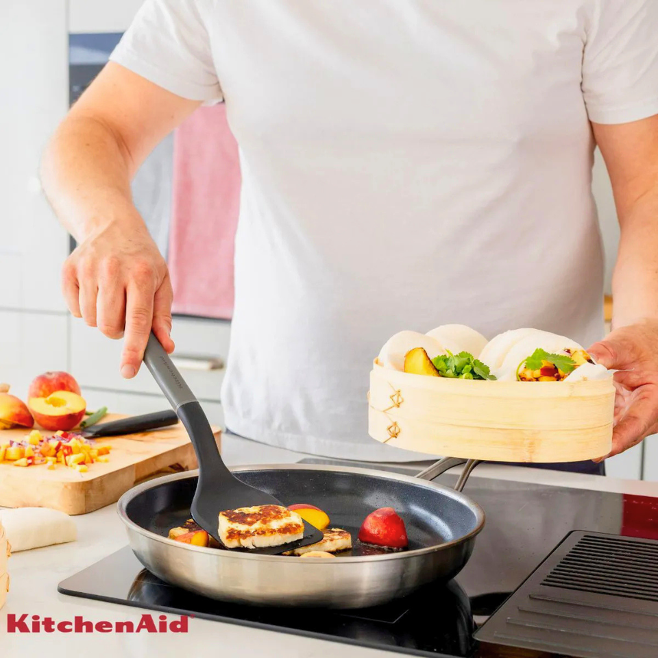 Espátula Turner Solida em Nylon Cozinha Cinza KitchenAid