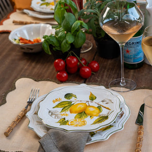 Kit Pratos Rasos + Sobremesa Cerâmica Toscana Scalla (24 peças)