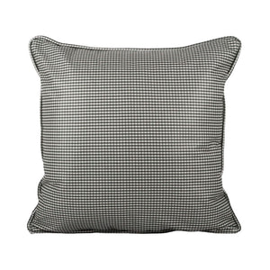 Almofada Linho 52X52 Estampa Mini Xadrez Verde Com Cordão