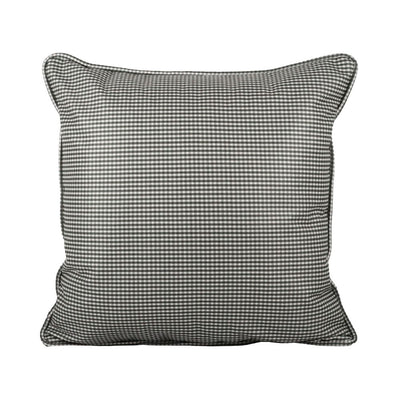 Almofada Linho 52X52 Estampa Mini Xadrez Verde Com Cordão