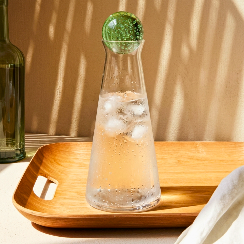 Garrafa Bubble Vidro Verde 1L Linha Sintonia