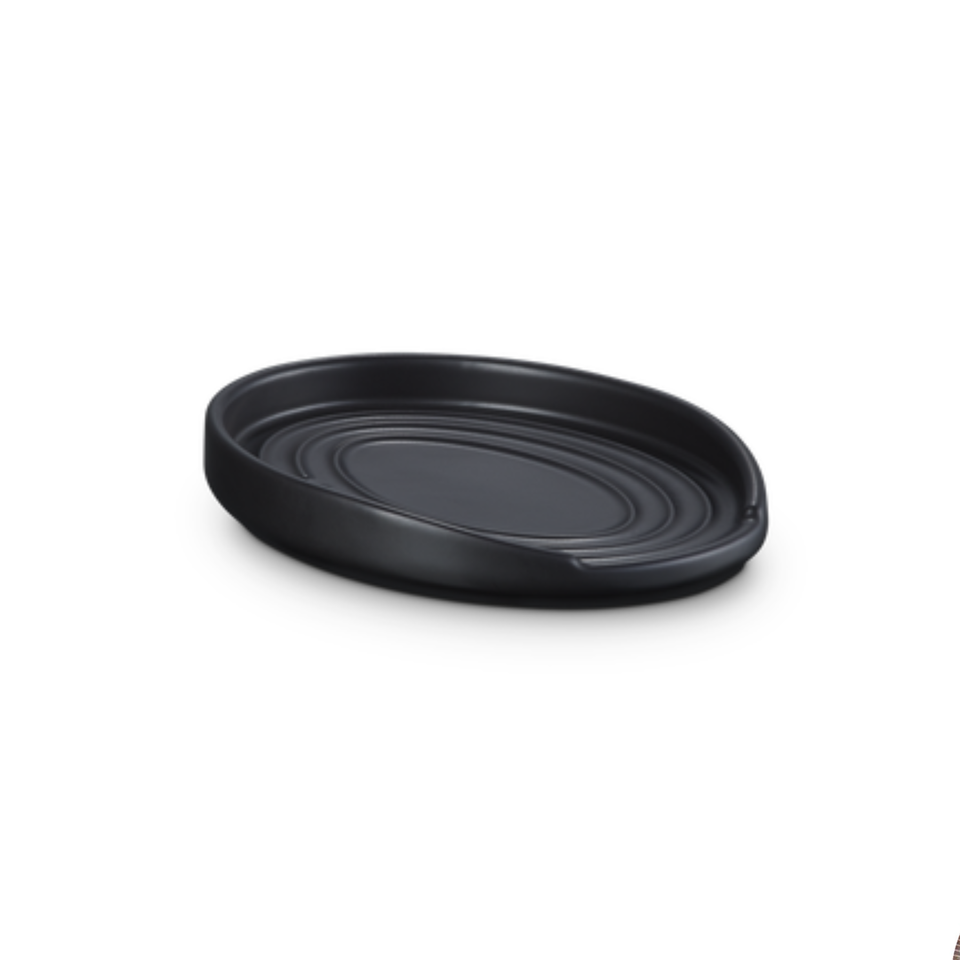 Descanso Oval para Colher Matte Black Le Creuset