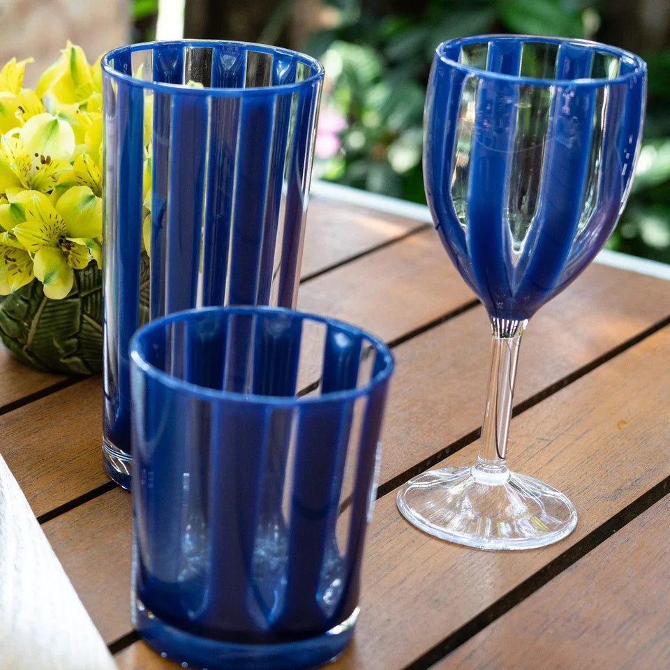Taça Acrílico Azul Linha Náutica 270ml