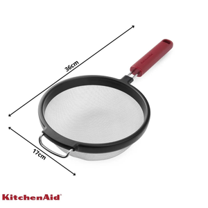 Peneira em Aço Coar Polvilhar Cozinha Vermelha KitchenAid