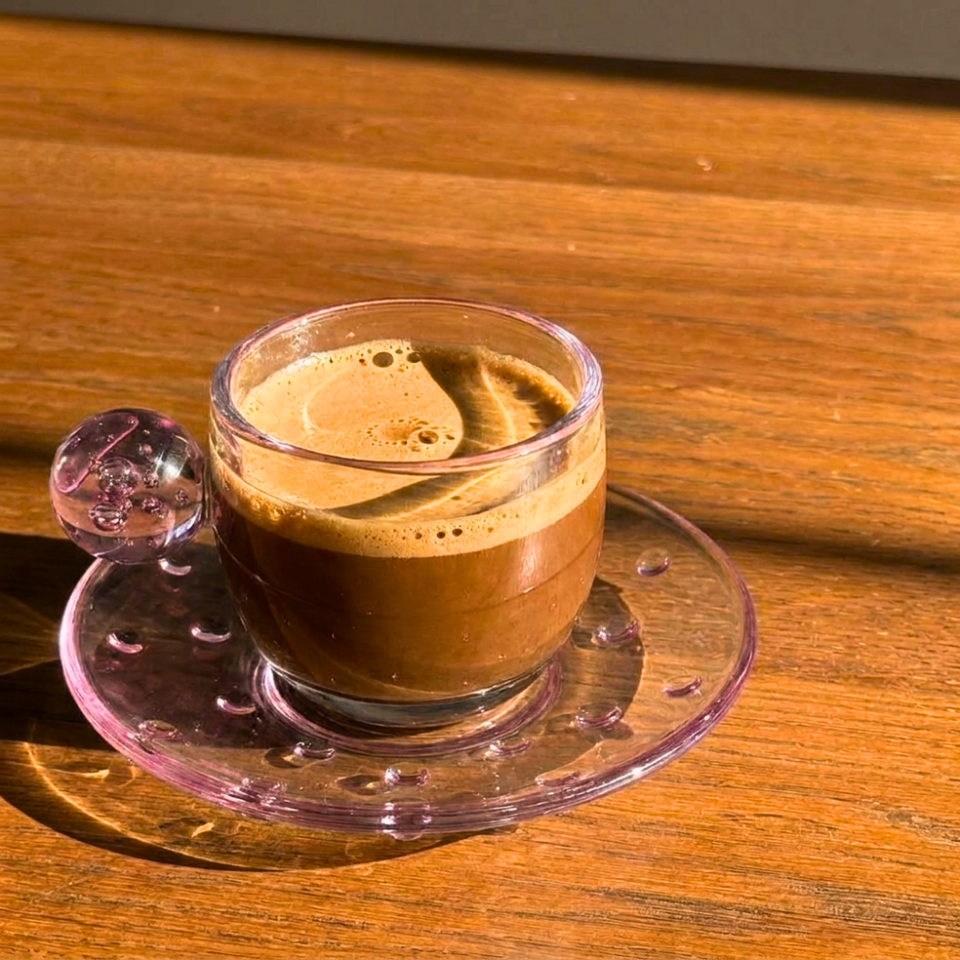 PRÉ-VENDA: Jogo de 6 Xícaras de Café Vidro Pink Linha Sintonia 120ml